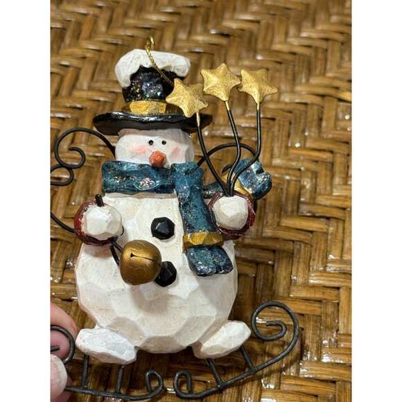 Christmas Rustic Farmhouse Country Snowman Ornaments - Picture 4 of 5